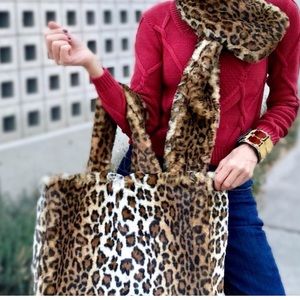 CAbi faux fur tote.